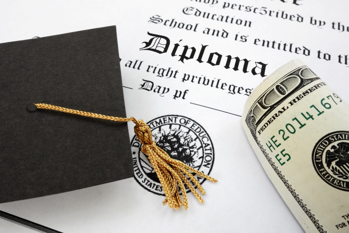 diploma and cash